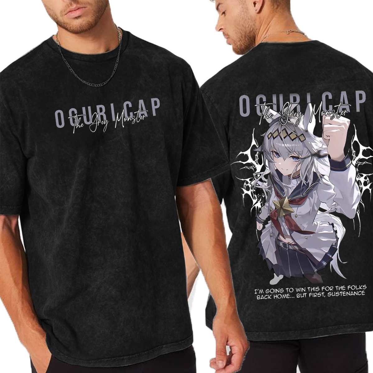Umamusume: Pretty Derby Series Oversized Unisex Washed T-Shirt