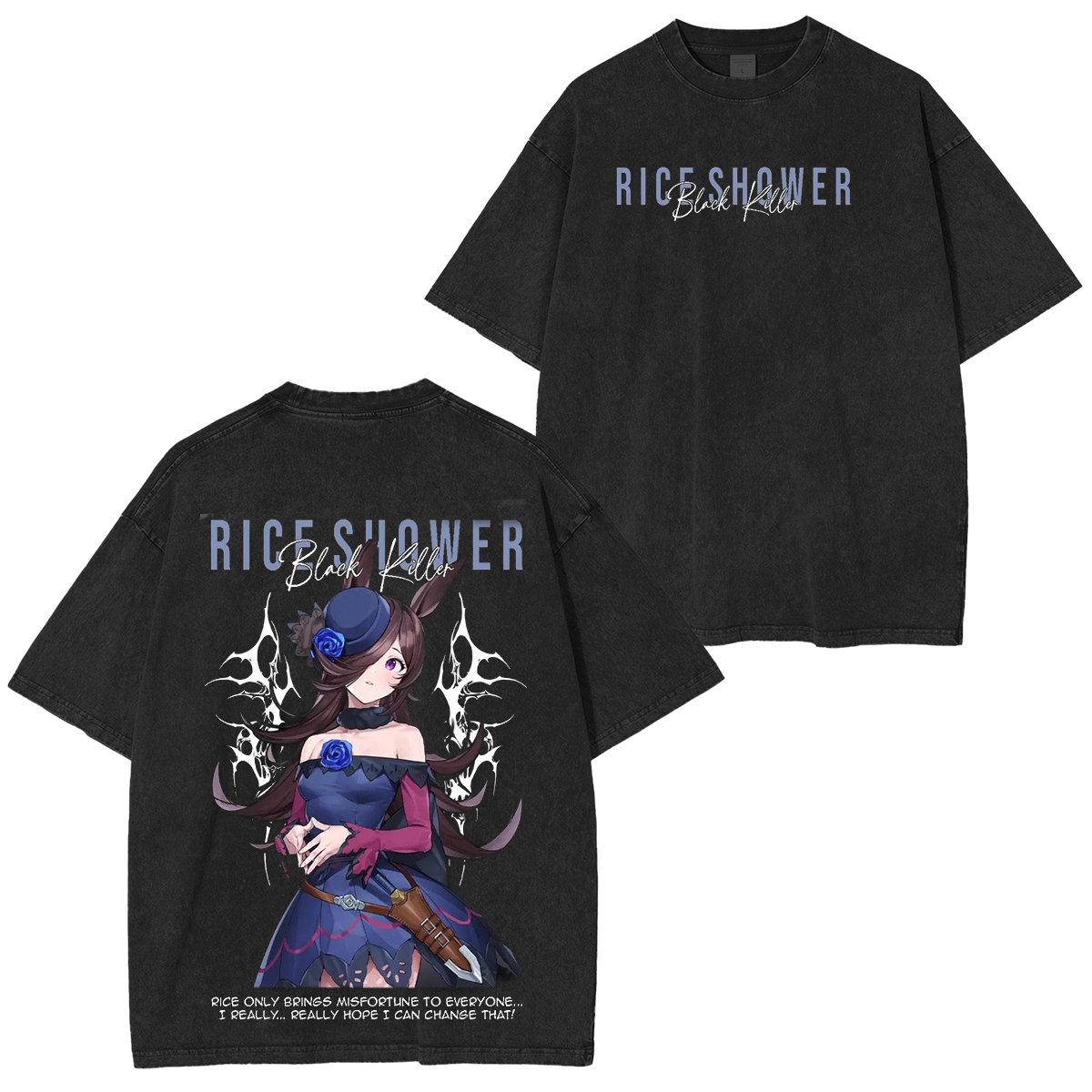 Umamusume: Pretty Derby Series Oversized Unisex Washed T-Shirt