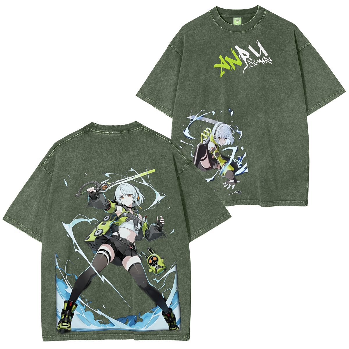 Anby Demara Zenless Zone Zero Oversized Unisex Washed T-Shirt