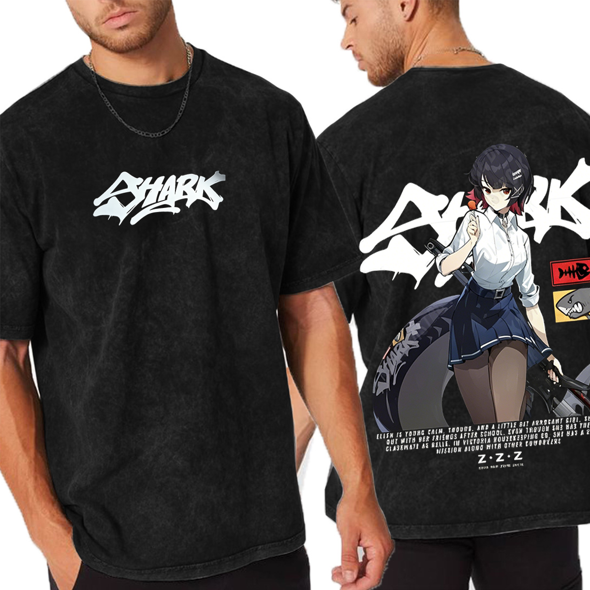 Zenless Zone Zero Jane Doe Oversized Unisex Washed T-Shirt