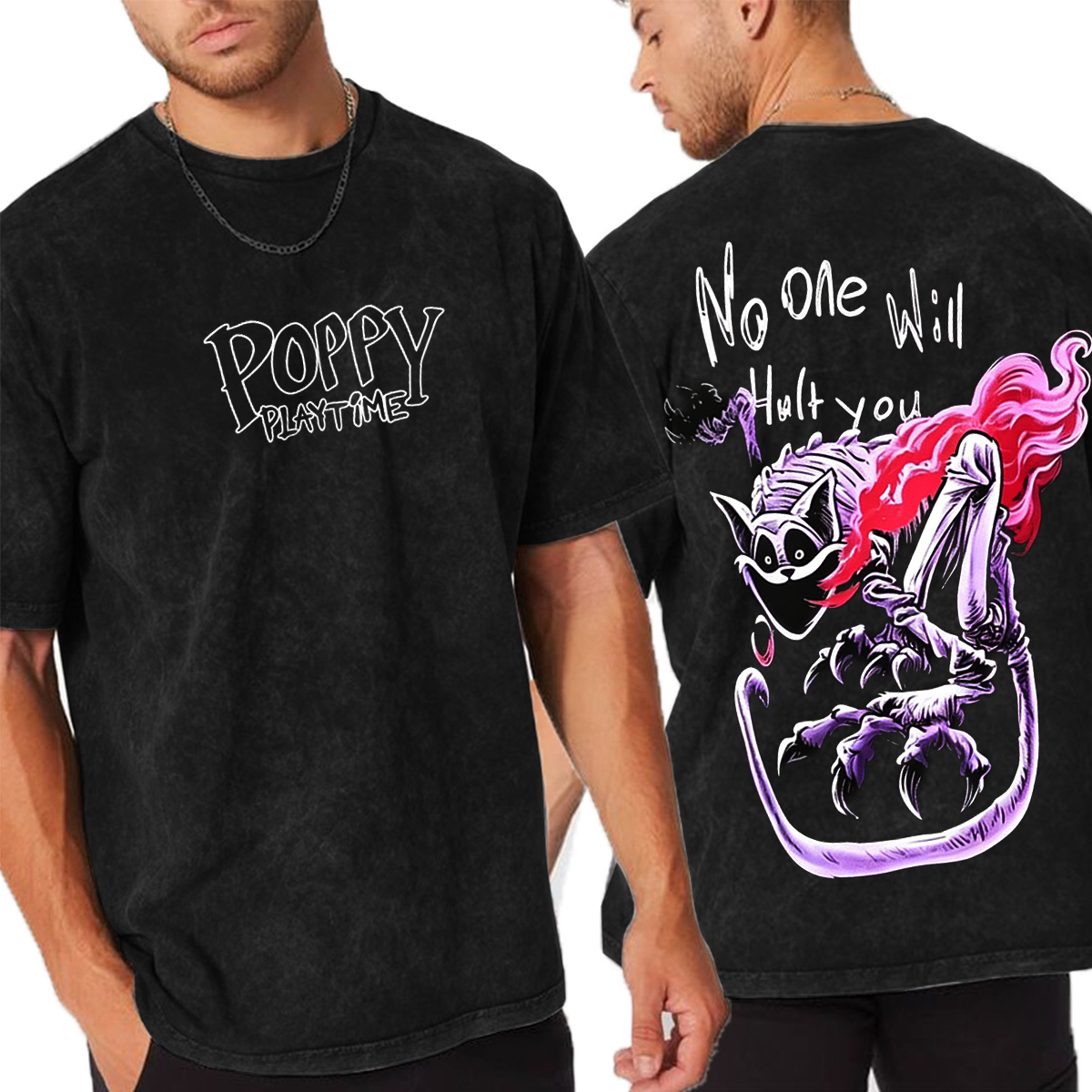 Poppy Playtime Oversized Unisex Washed T-Shirt