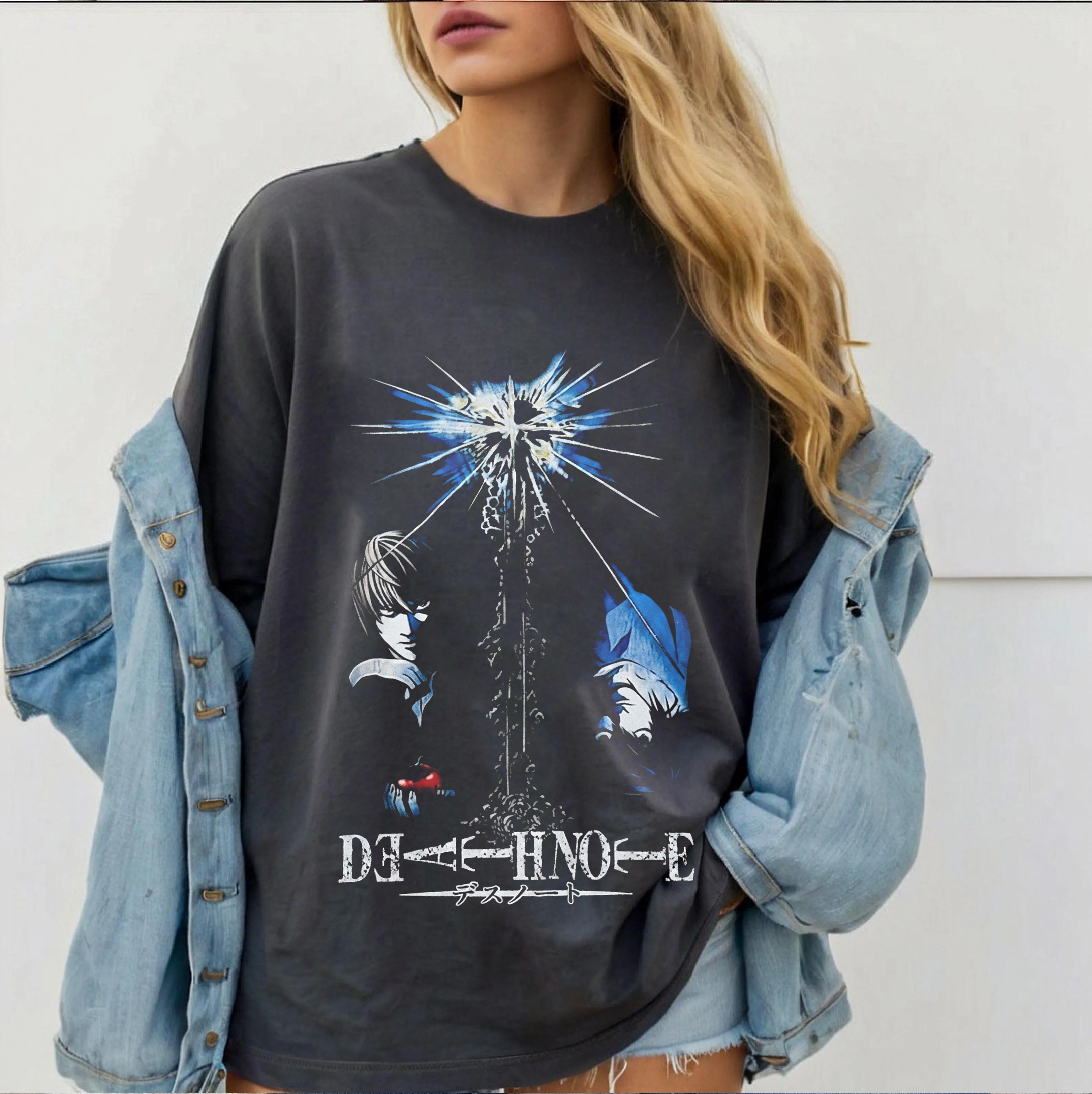 Rurouni Kenshin "Moonlit Night" Vintage Washed T-shirt/Crewneck/Hoodie