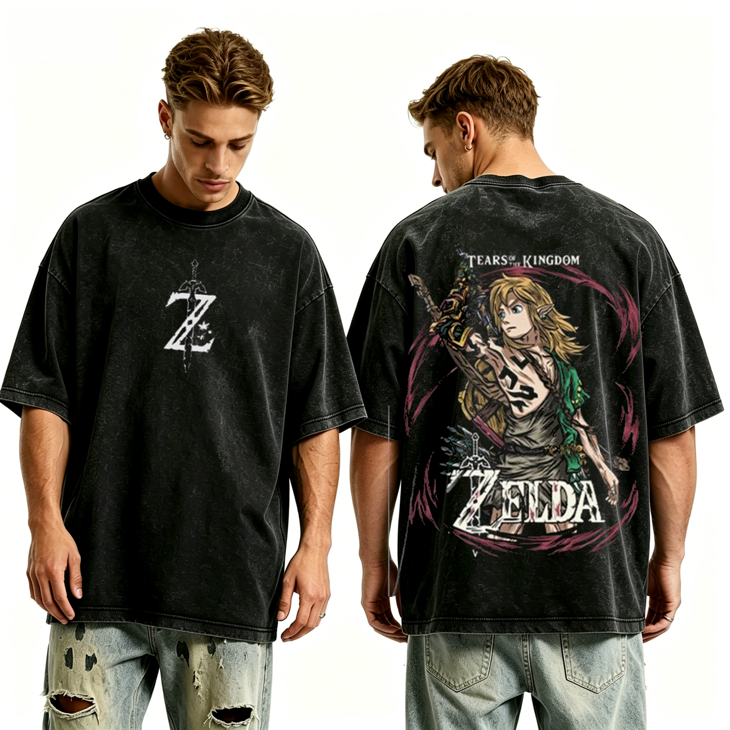 The Legend of Zelda Game Unisex Washed T-Shirt