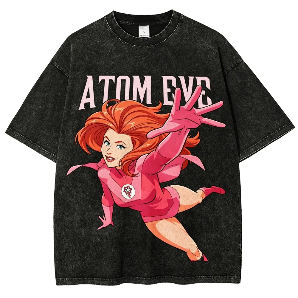 Atom Eve Invincible  Unisex Washed T-Shirt