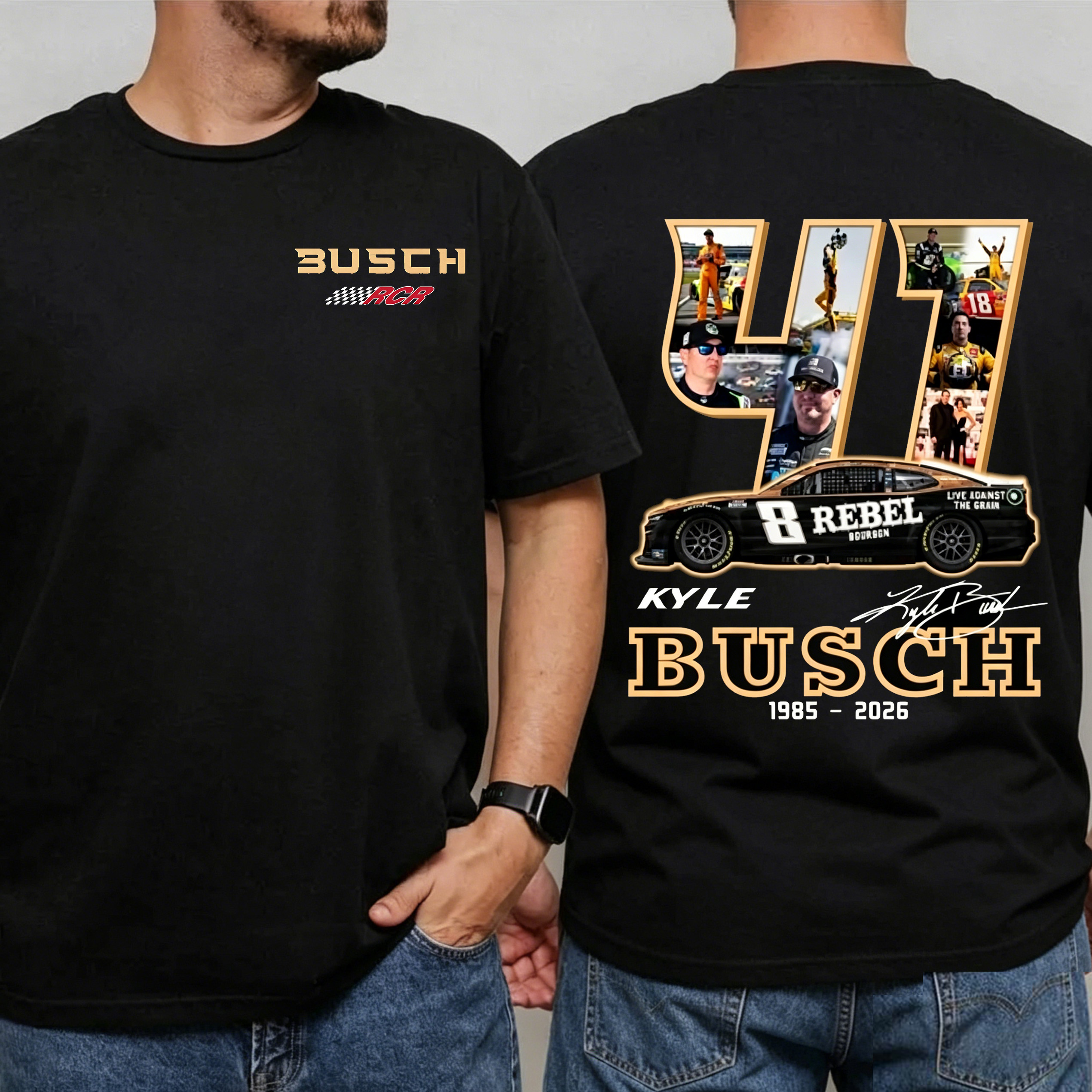 RIP Kyle Busch Rowdy Nascar Legend Memorial  Unisex Shirts/Crewneck/Hoodie