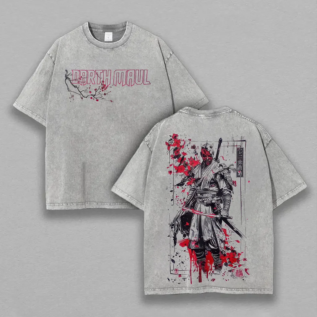 Star Wars Darth Maul Printed Unisex Washed T-Shirt