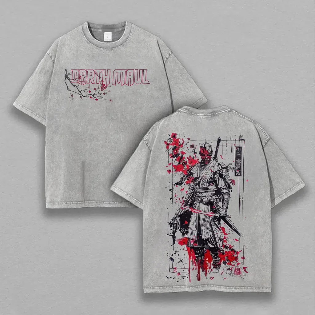 Star Wars Darth Maul Printed Unisex Washed T-Shirt