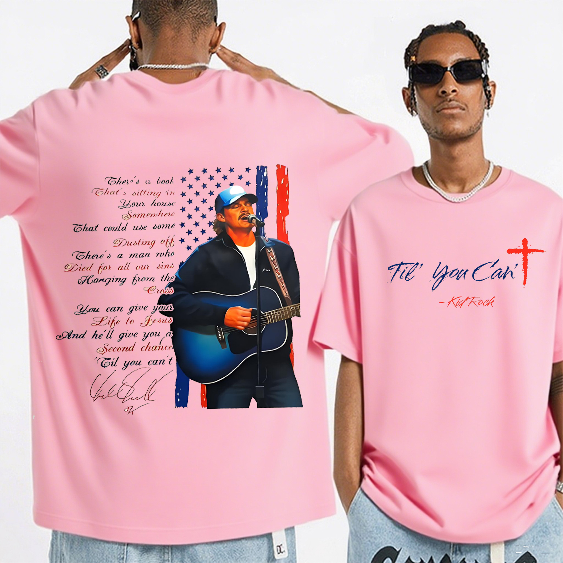 Kid Rock "Til You Can't" TPUSA Super Bowl 2026  Oversized T-shirt/Crewneck/Hoodie