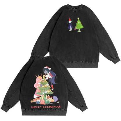 Adventure Time Christmas Vintage Washed T-shirt/Crewneck/Hoodie