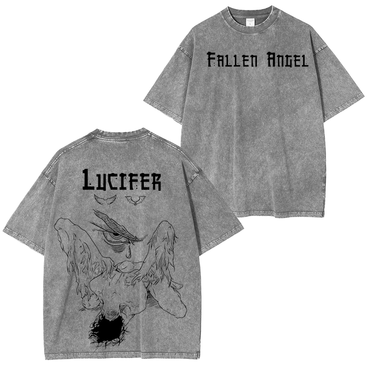 Lucifer Fallen Angel Vintage Washed T-shirt/Crewneck/Hoodie