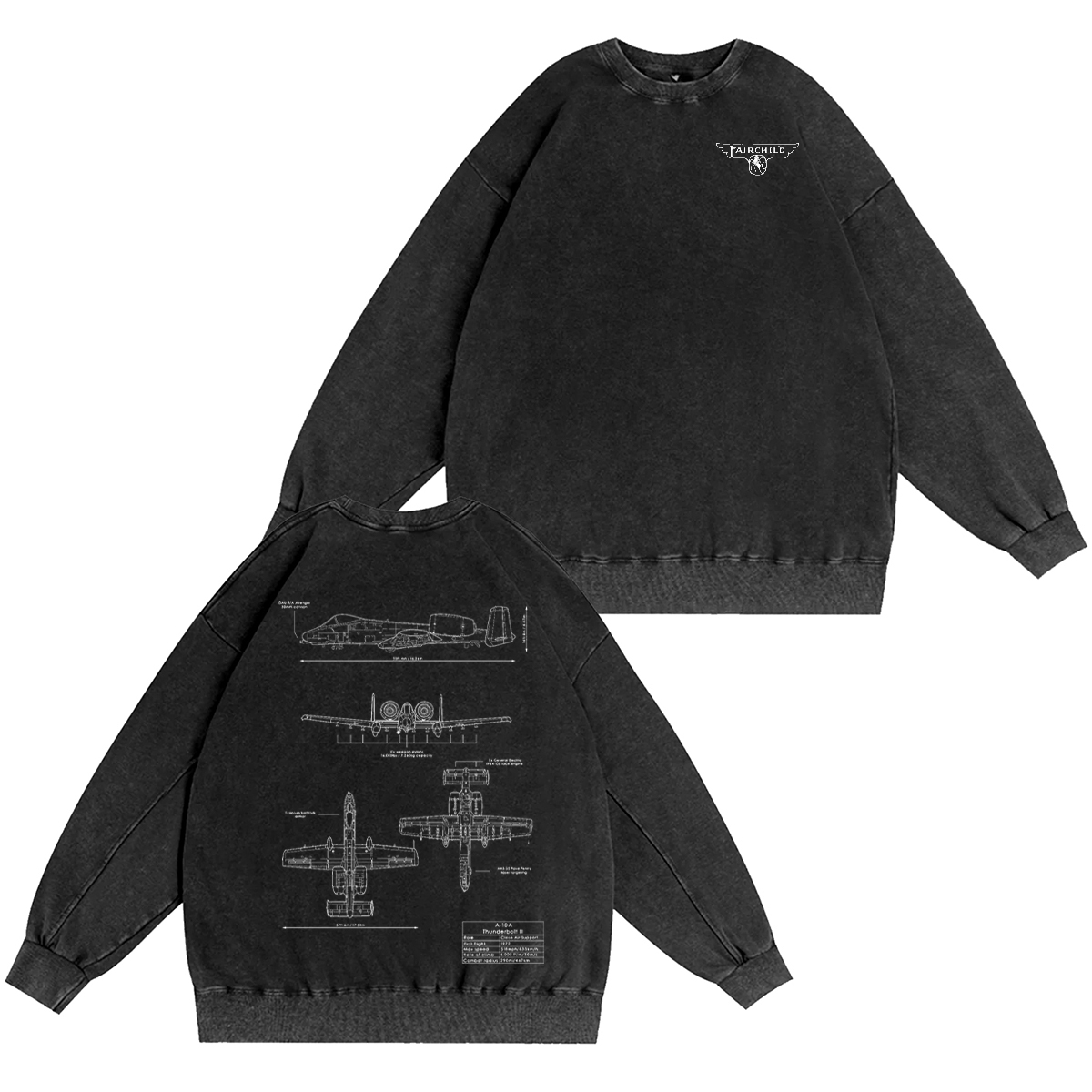 Fairchild-Republic A-10 Thunderbolt II Washed T-shirt/Crewneck/Hoodie