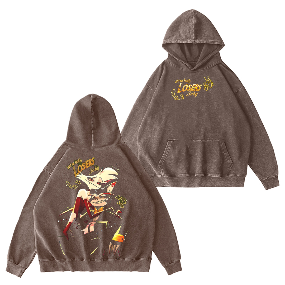 Angel Dust and Husk Hazbin Hotel Season 2 Oversized T-shirt/Crewneck/Hoodie