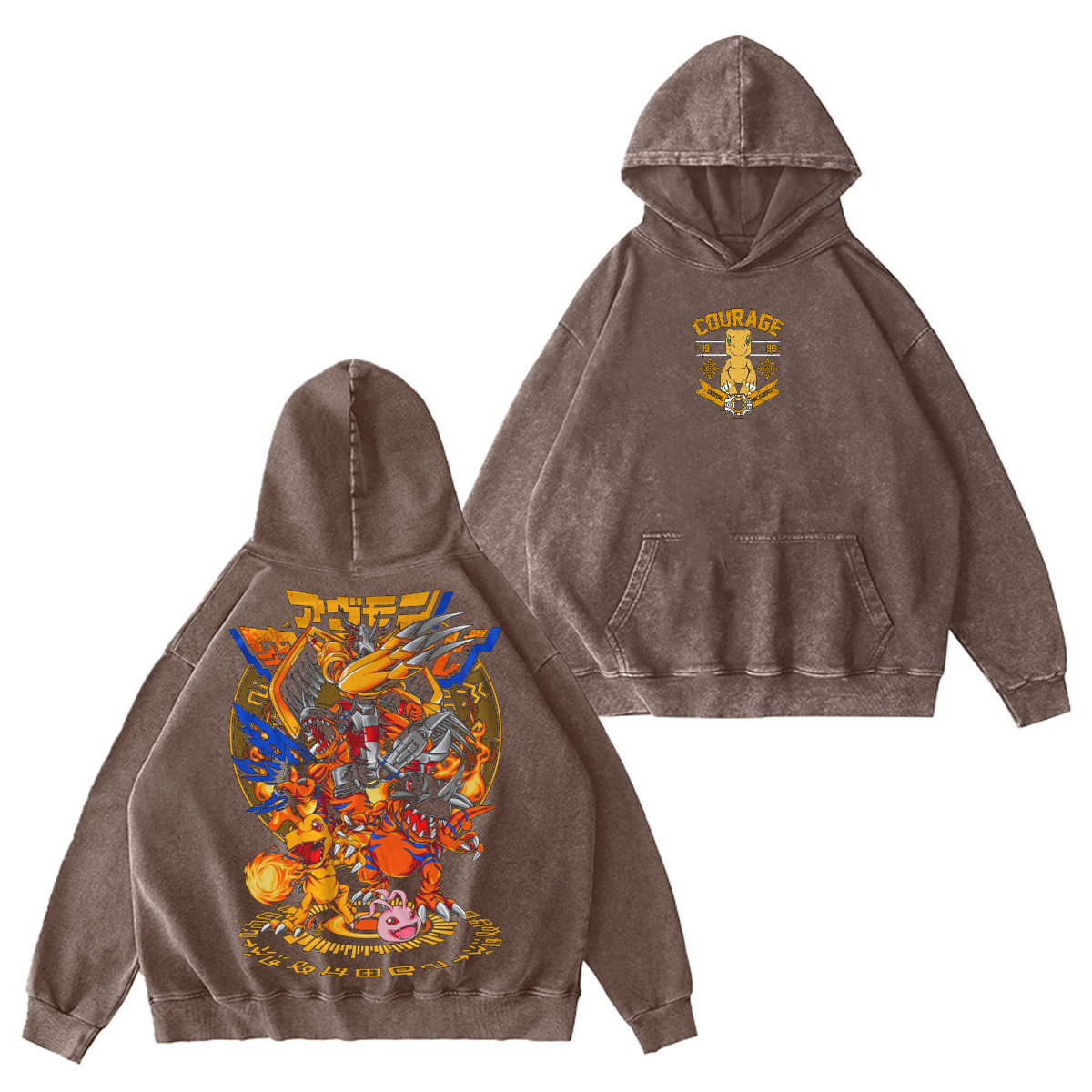 Classic Agumon Digimon Oversized T-shirt/Crewneck/Hoodie