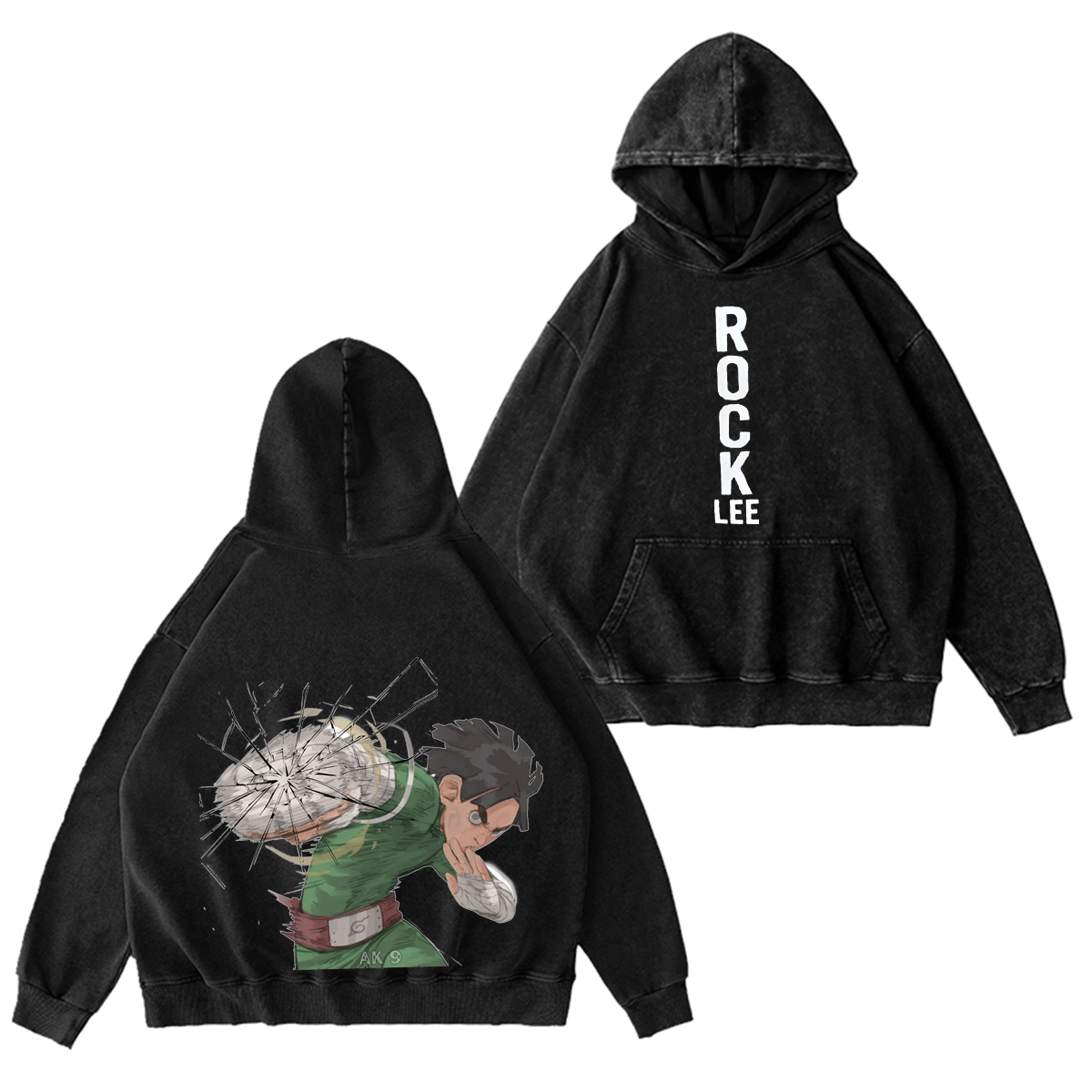 Rock Lee Vintage Washed Anime Oversized T-shirt/Crewneck/Hoodie