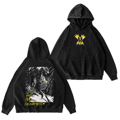 Feel the Raindrops Anime Washed T-shirt/Crewneck/Hoodie