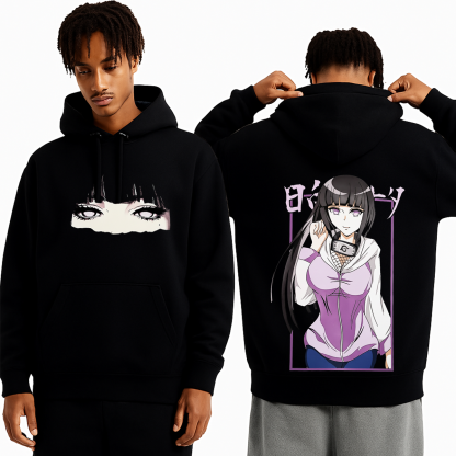 Hinata x Naruto Anime Double Printed Vintage Washed T-shirt/Crewneck/Hoodie