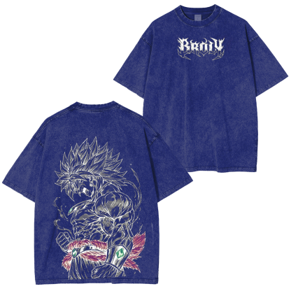 Dragon Ball Broly The Legendary DBZ  Vintage Unisex  Washed T-Shirt