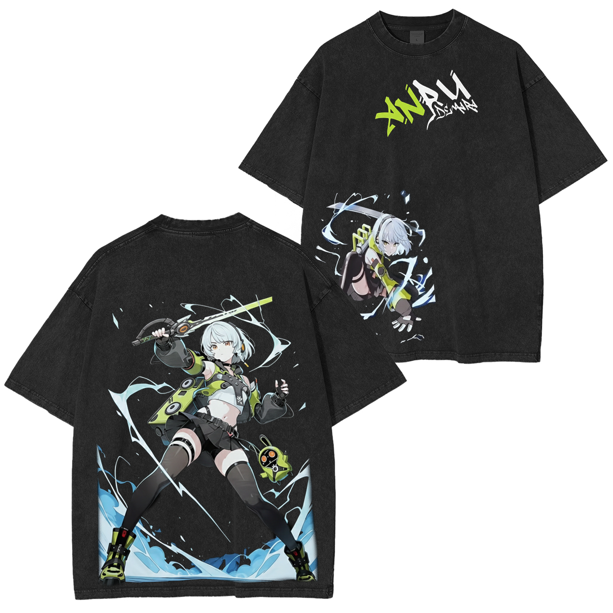 Anby Demara Zenless Zone Zero Oversized Unisex Washed T-Shirt