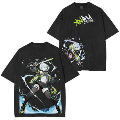 Anby Demara Zenless Zone Zero Oversized Unisex Washed T-Shirt
