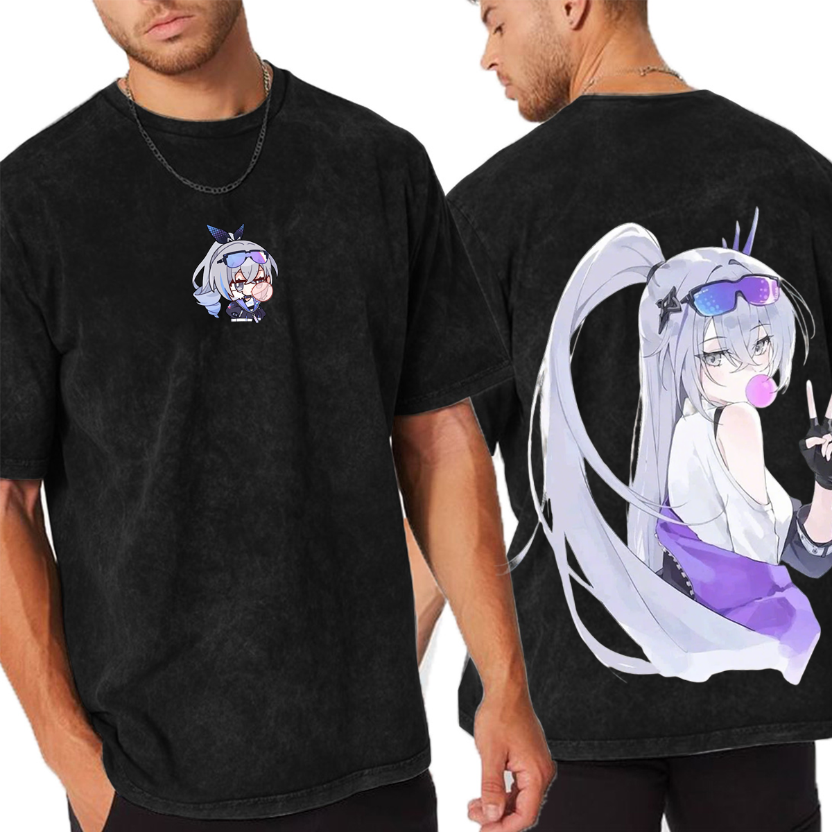 Silver Wolf Honkai Star Rail" Essential Oversized Unisex Washed T-Shirt