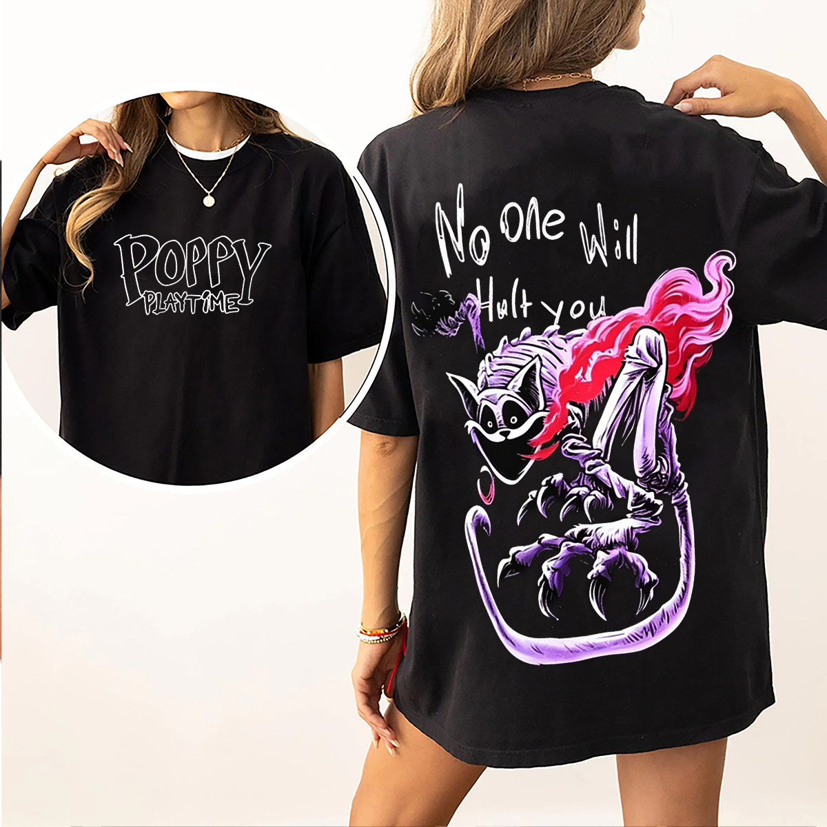 Poppy Playtime Oversized Unisex Washed T-Shirt