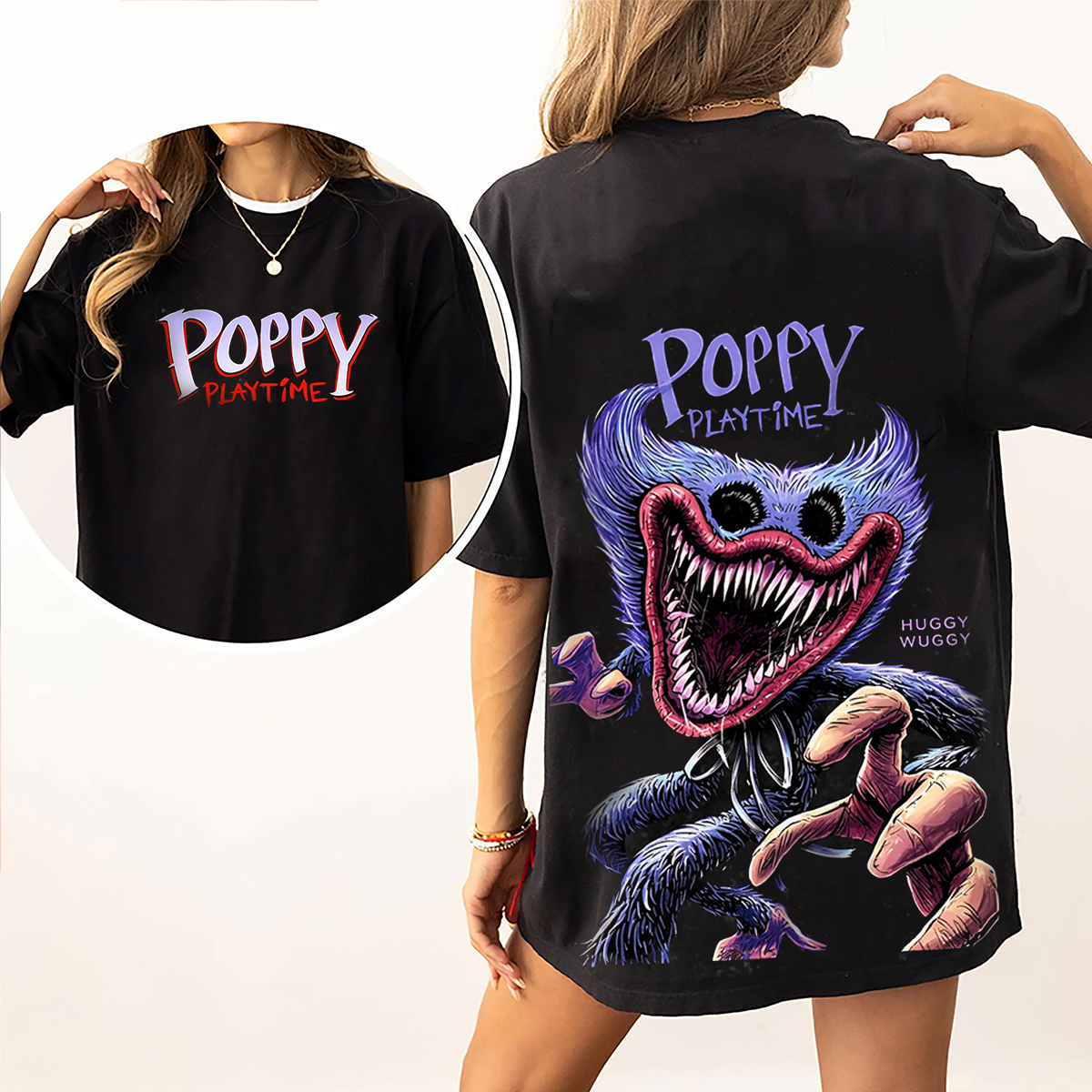 Poppy Playtime Oversized Unisex Washed T-Shirt