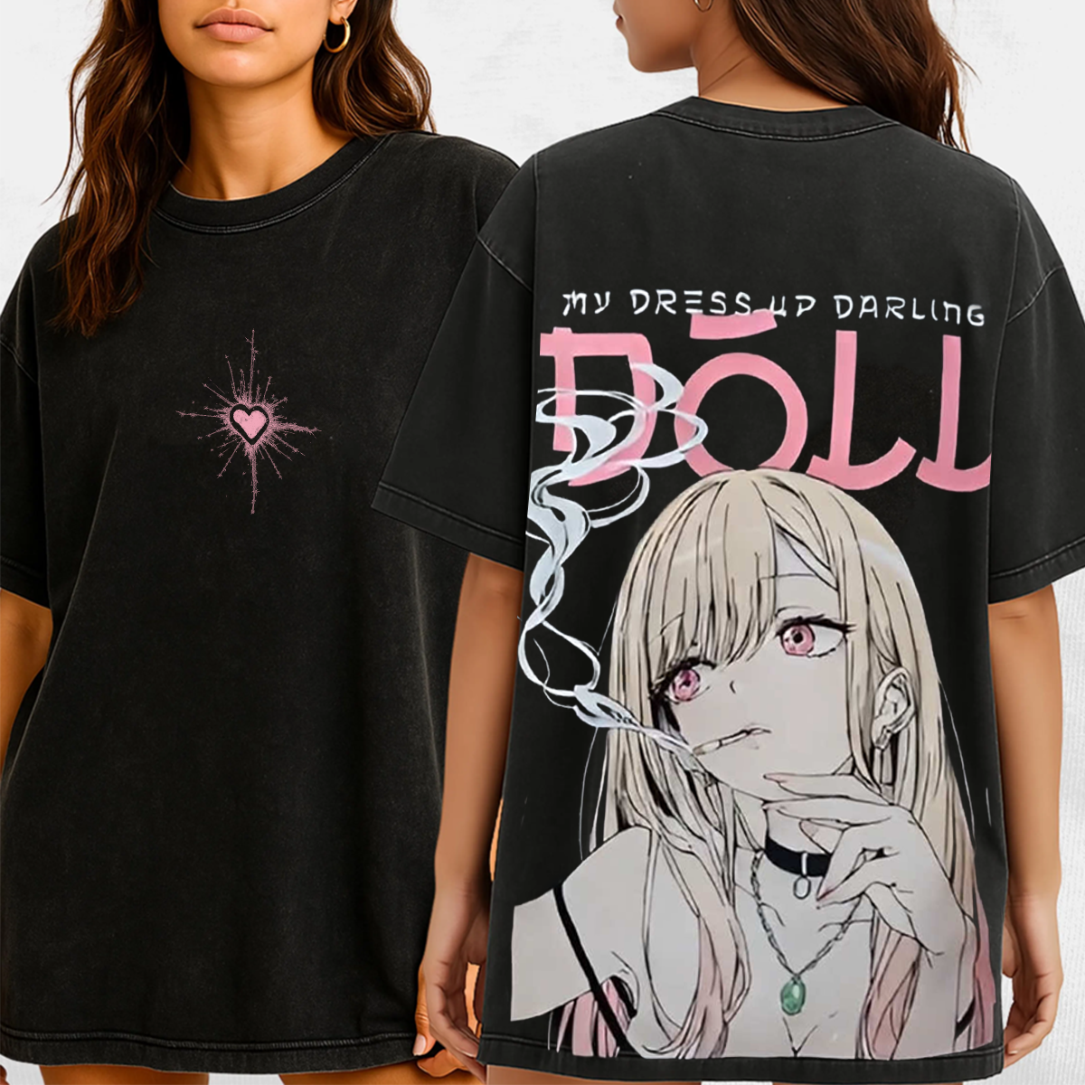 Marin Kitagawa My Dress-Up Darling Oversized  Anime Unisex Washed T-Shirt