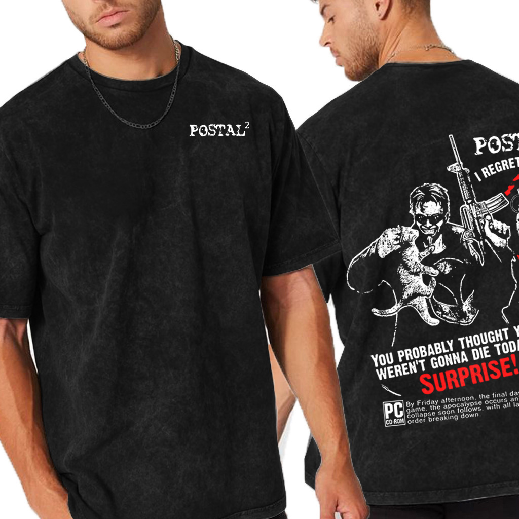 Postal 2 Vintage Graphic Oversized Washed T-shirt/Crewneck/Hoodie
