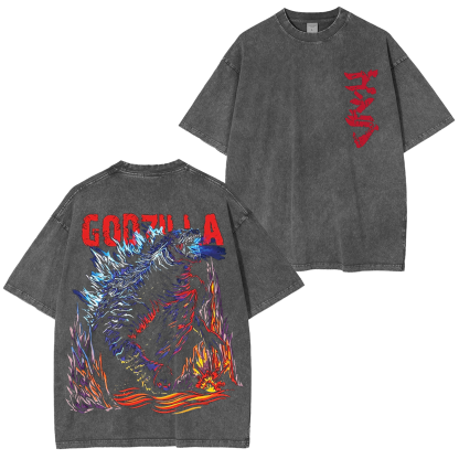 Vintage Godzilla Unisex Washed T-Shirt