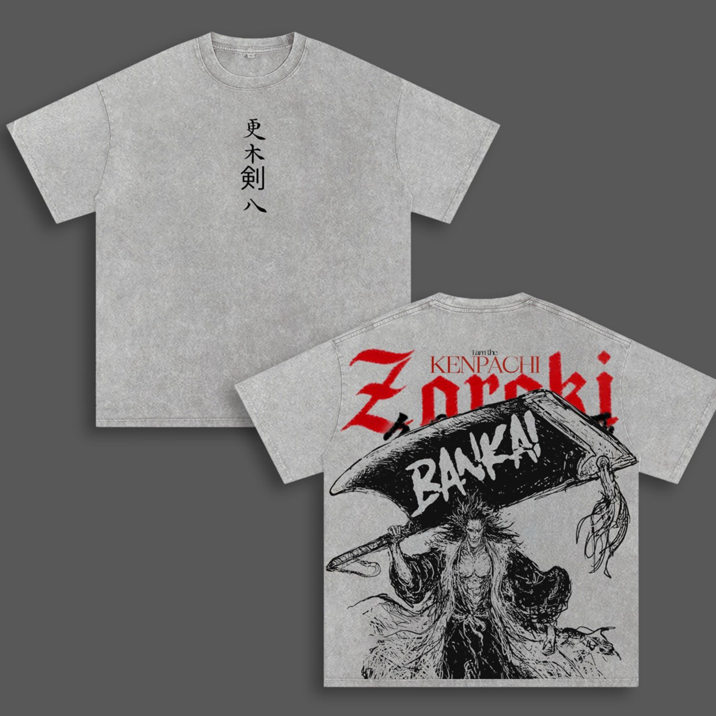 Zaraki Kenpachi Bleach Fans  Washed T-shirt/Crewneck/Hoodie