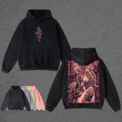 Mitsuri Kanroji Demon Slayer Unisex Washed Oversized T-shirt/Crewneck/Hoodie