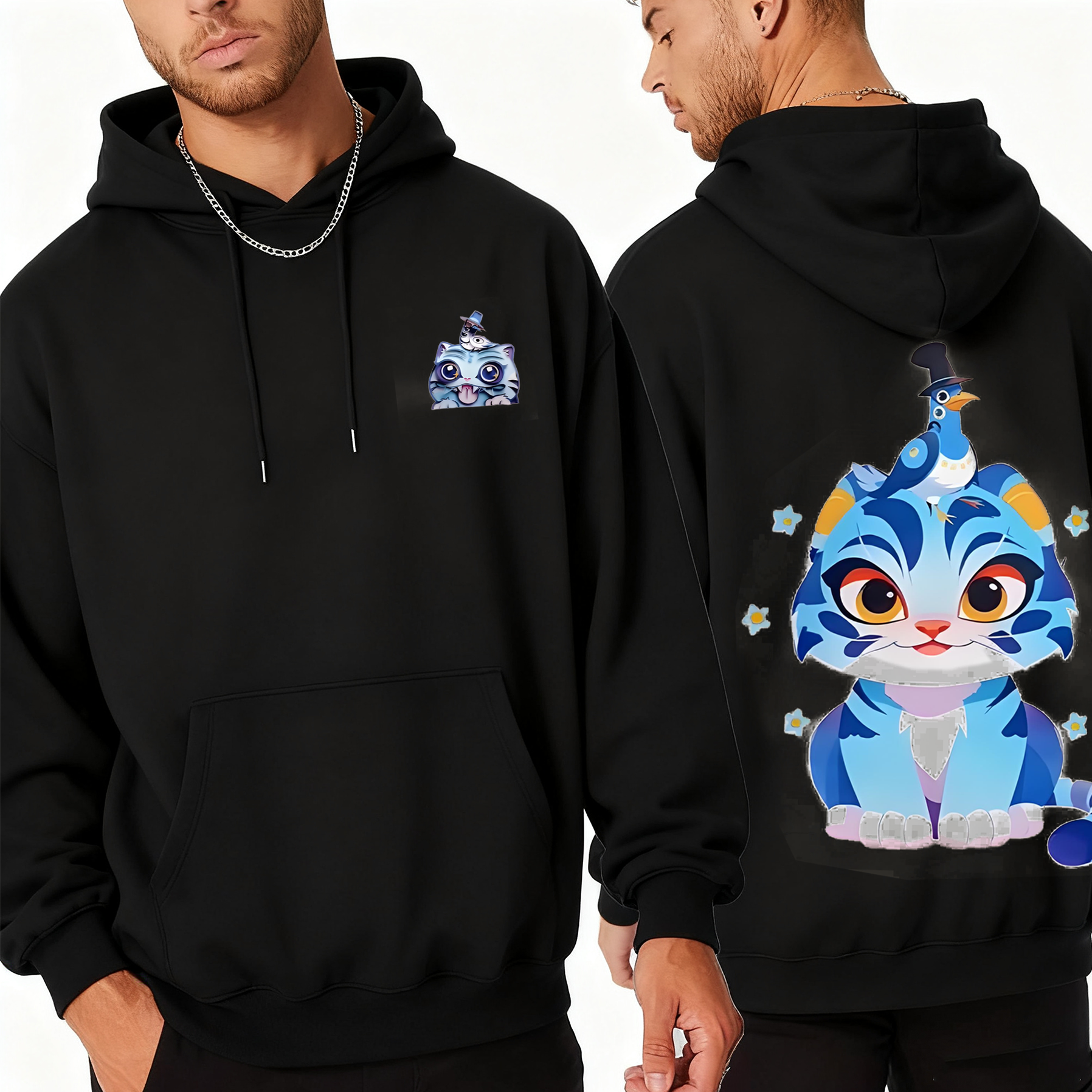 Derpy Blue Fur Tiger Unisex Shirt/Crewneck/Hoodie