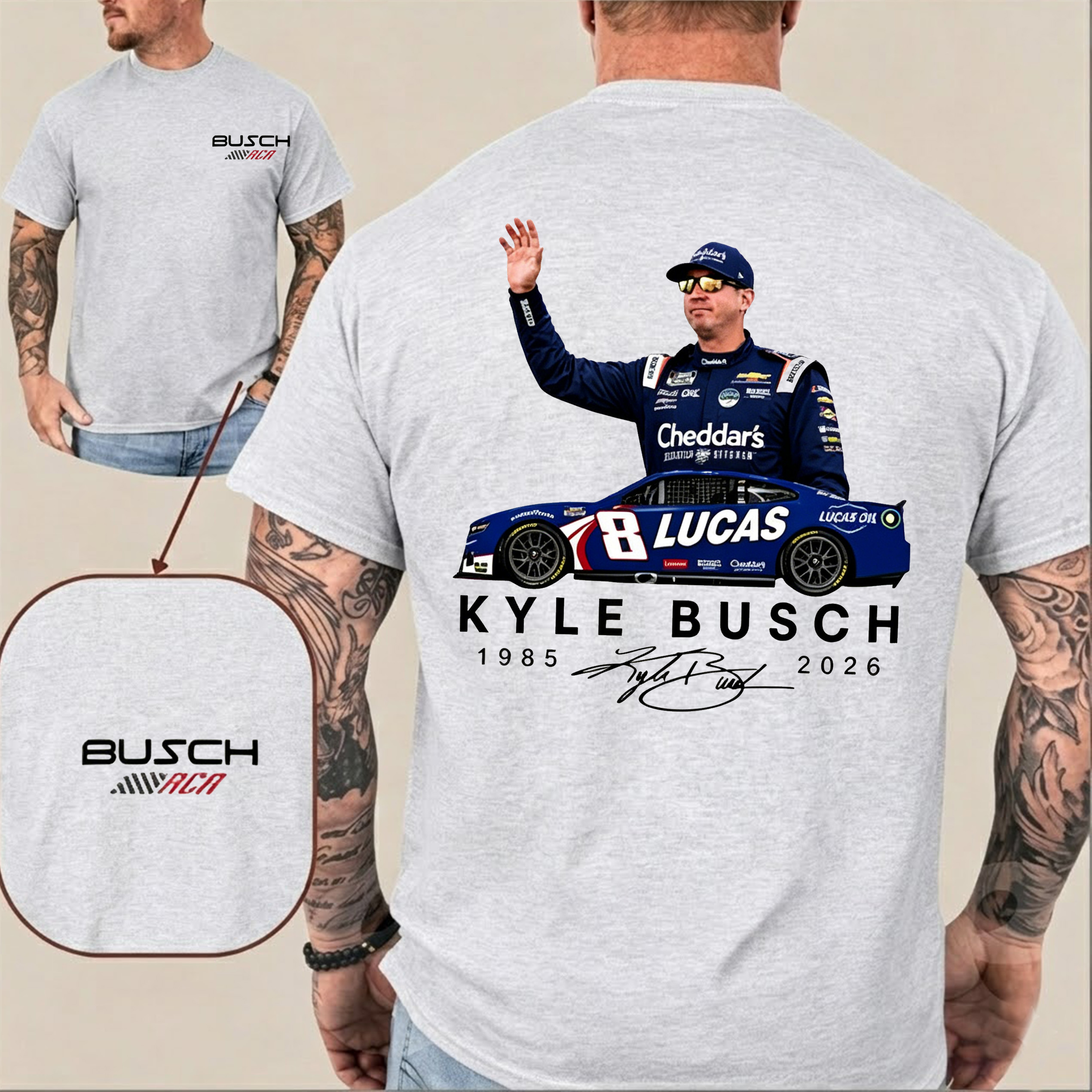 Vintage Kyle Busch Memorial 1985-2026 Unisex Shirts/Crewneck/Hoodie