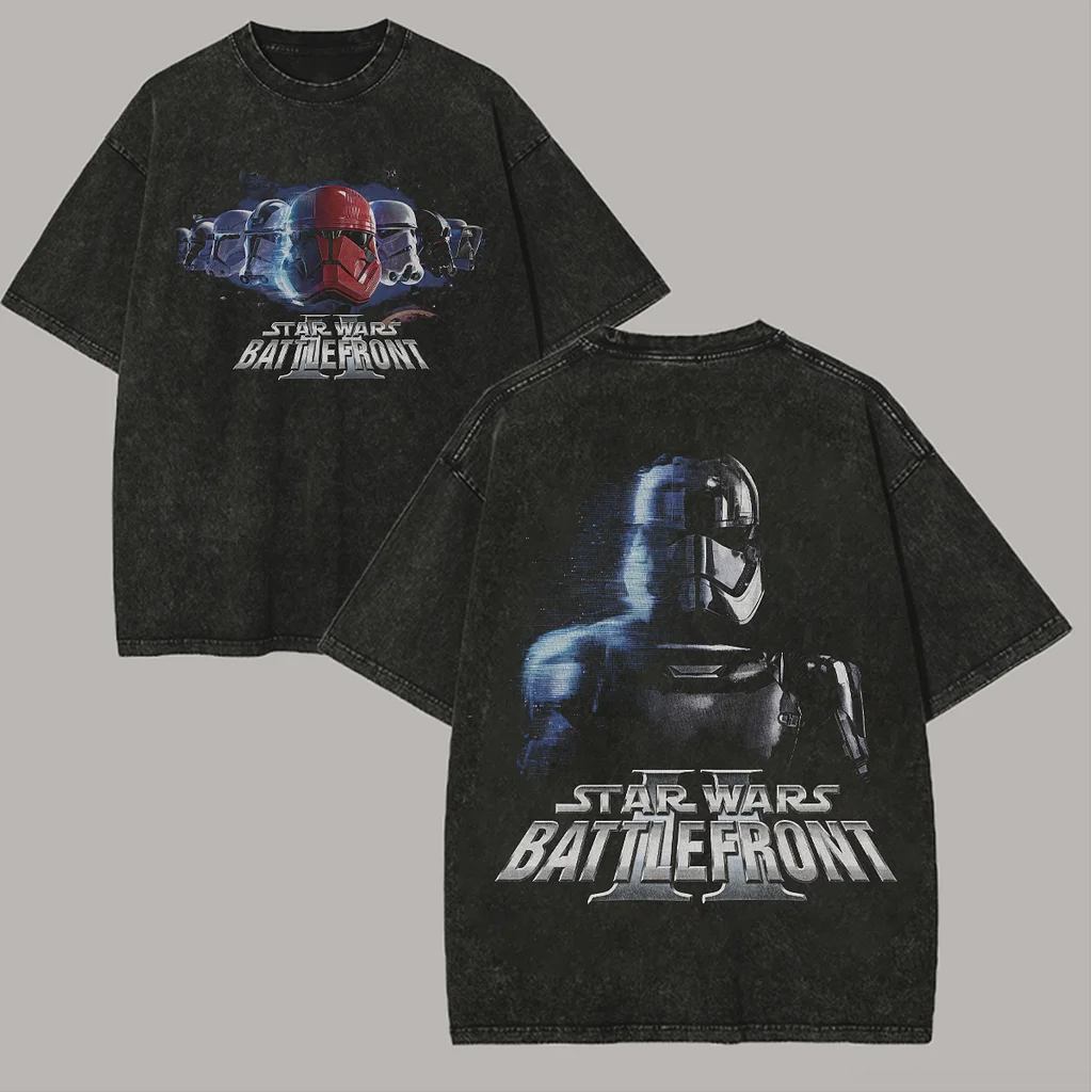 Star Wars Battlefront II Printed Unisex Washed T-Shirt
