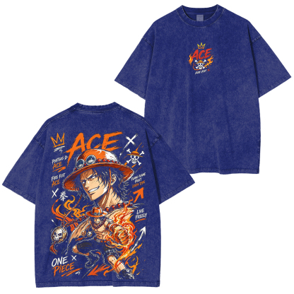 Portgas Ace Unisex Washed T-Shirt