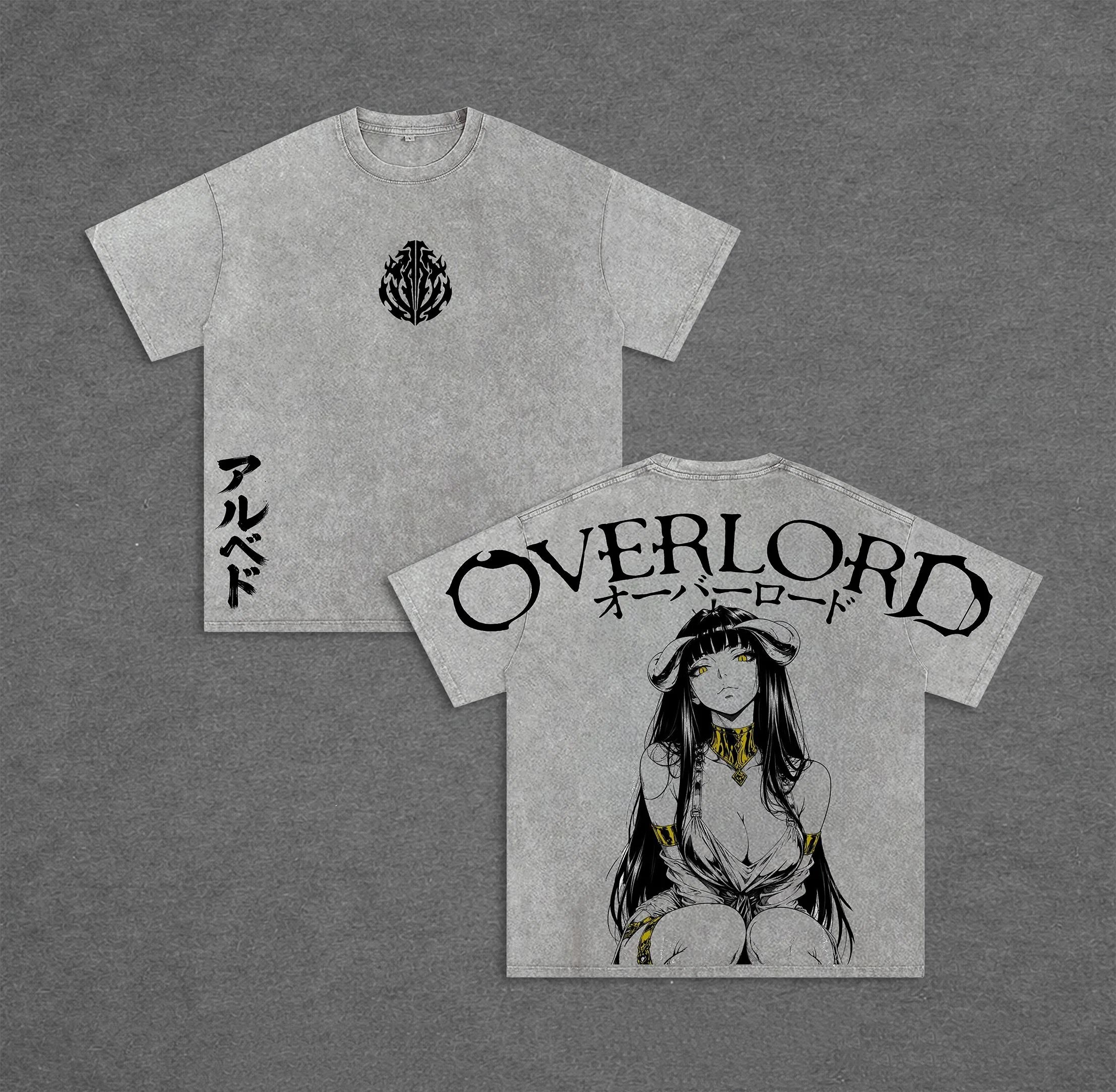 Retro Vintage Albedo Overlord Ver 2 Anime Unisex Washed T-Shirt