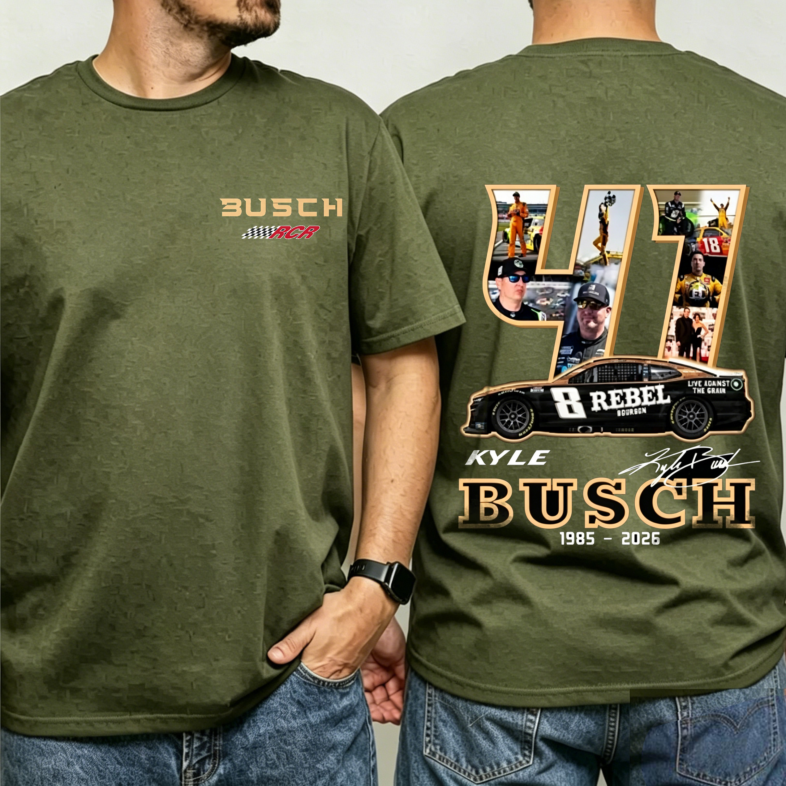 RIP Kyle Busch Rowdy Nascar Legend Memorial  Unisex Shirts/Crewneck/Hoodie