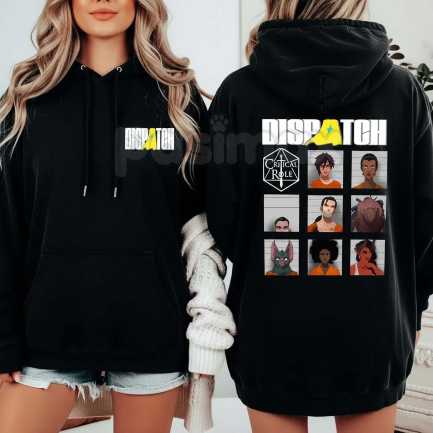 Dispatch Game Character Merch  Oversized Washed T-shirt/Crewneck/Hoodie