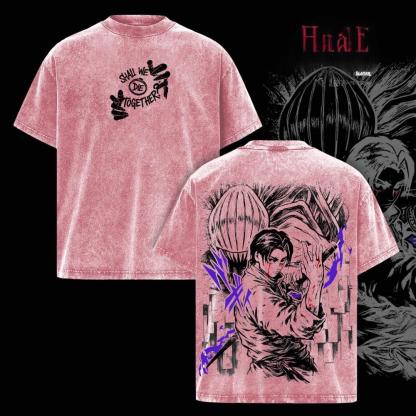 Gaara Naruto Anime Anime Double  Vintage Washed T-shirt/Crewneck/Hoodie