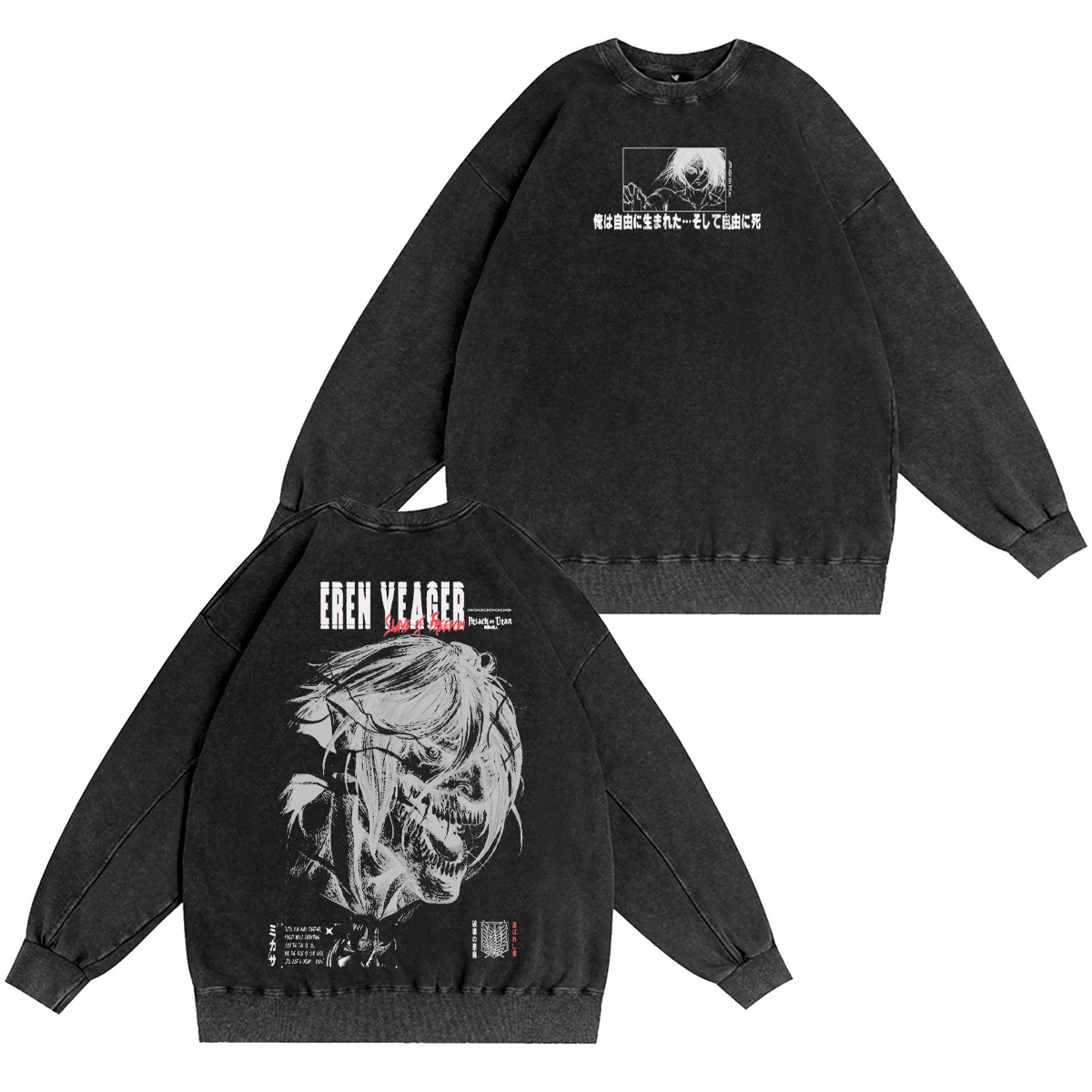 Attack on Titan Washed T-shirt/Crewneck/Hoodie