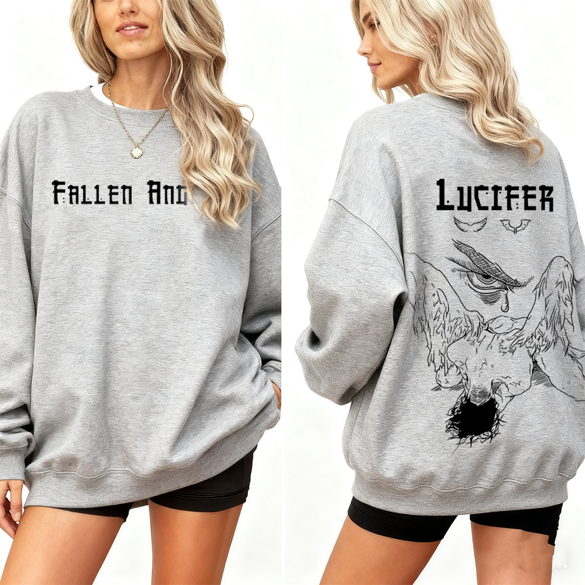 Lucifer Fallen Angel Vintage Washed T-shirt/Crewneck/Hoodie