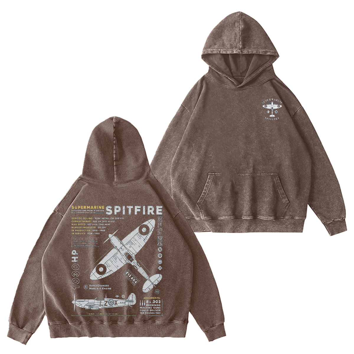 Supermarine Spitfire MK1 Oversized T-shirt/Crewneck/Hoodie