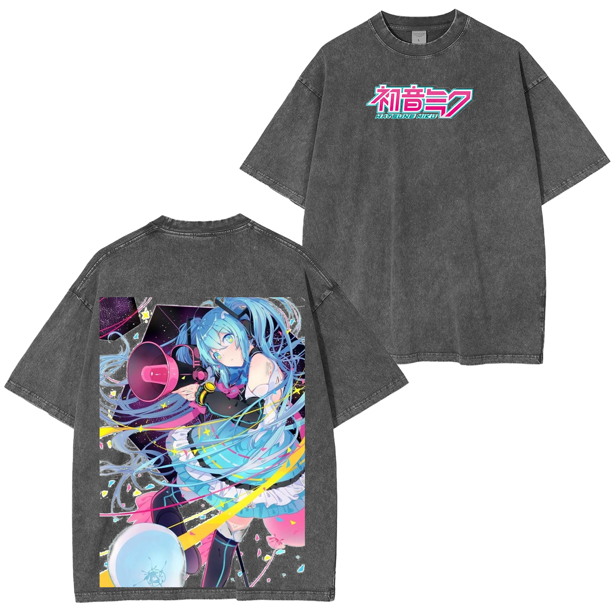 Hatsune Miku Vintage Unisex  Washed T-Shirt