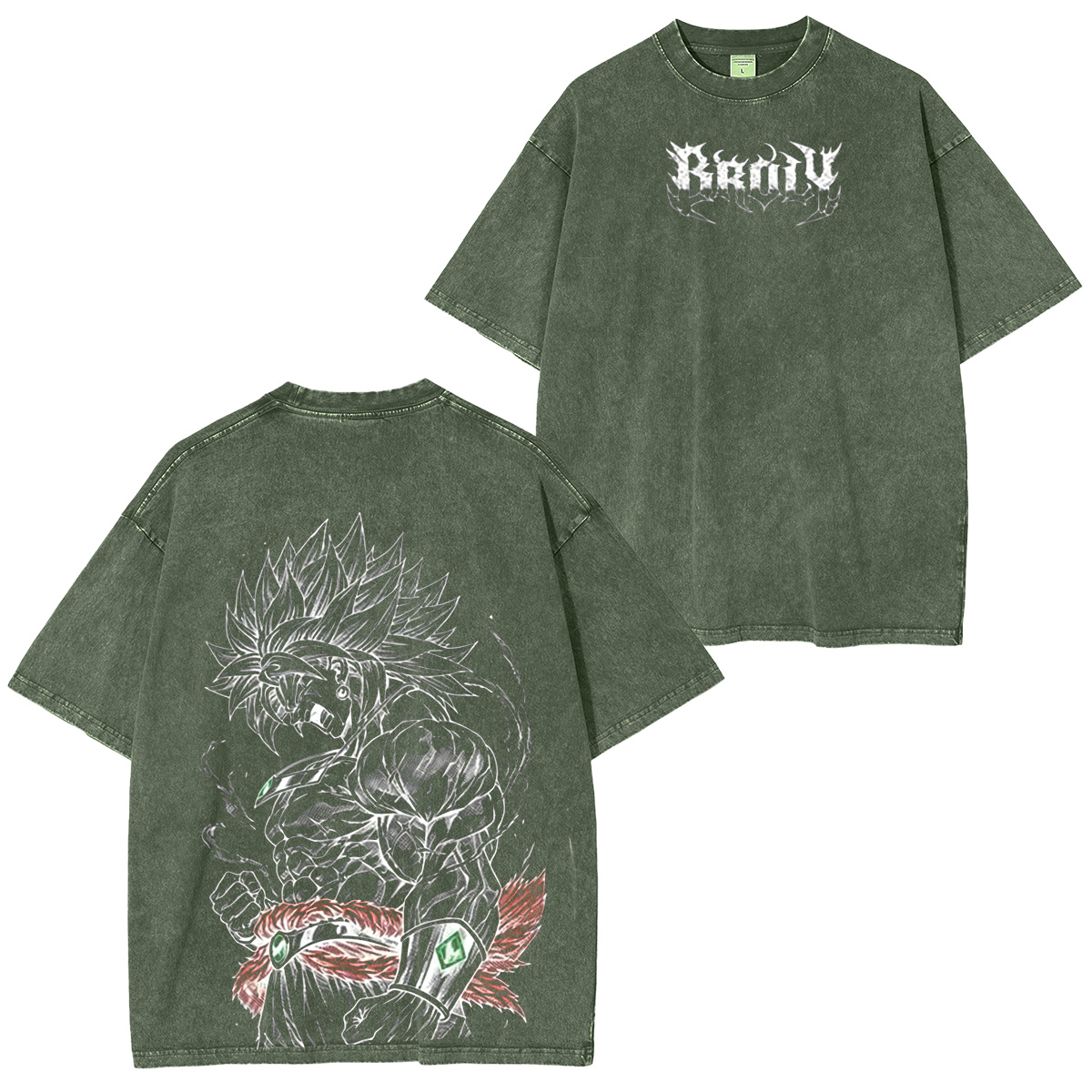 Dragon Ball Broly The Legendary DBZ  Vintage Unisex  Washed T-Shirt