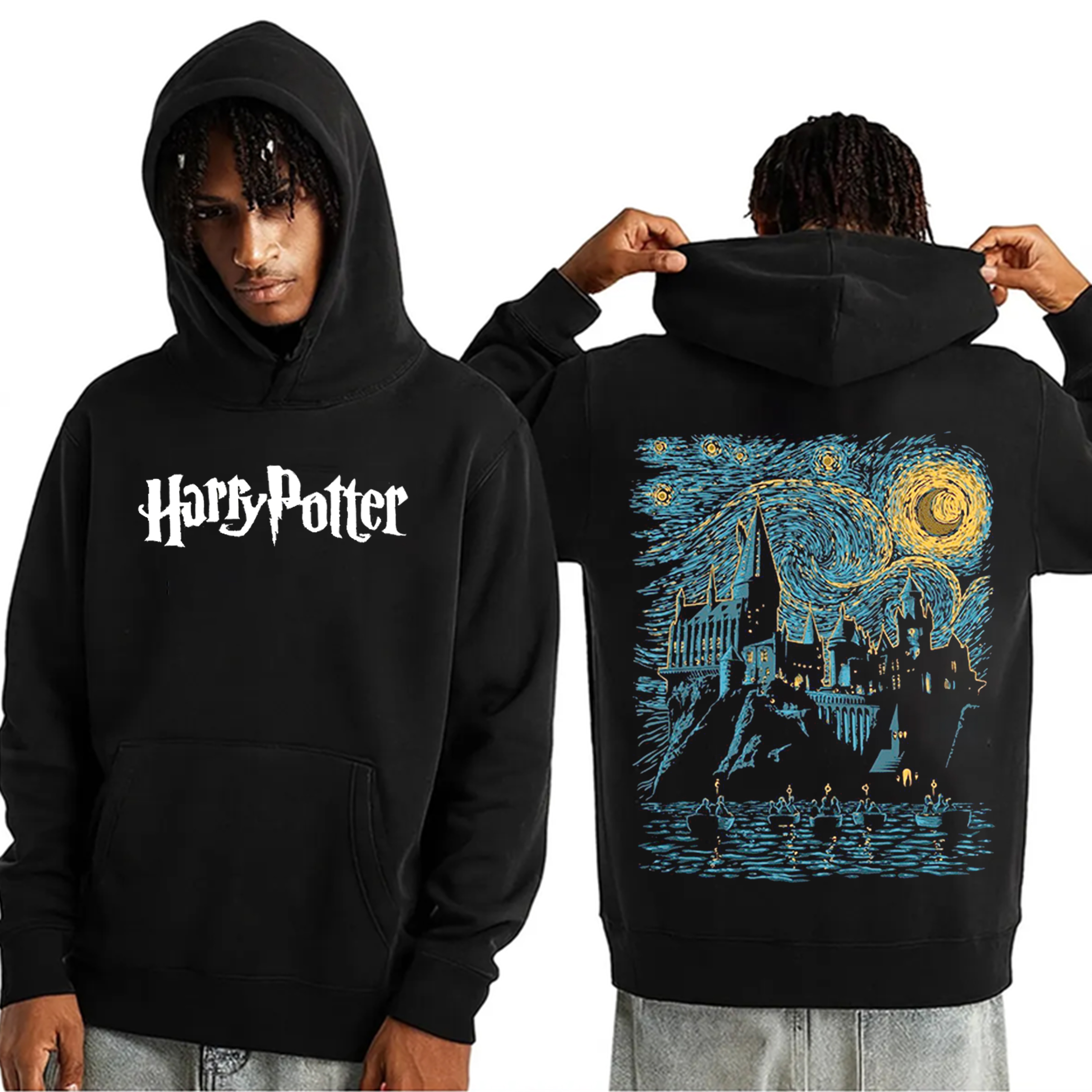Harry Potter Hogwarts Graphic Oversized Washed T-shirt/Crewneck/Hoodie