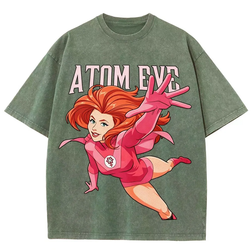 Atom Eve Invincible  Unisex Washed T-Shirt