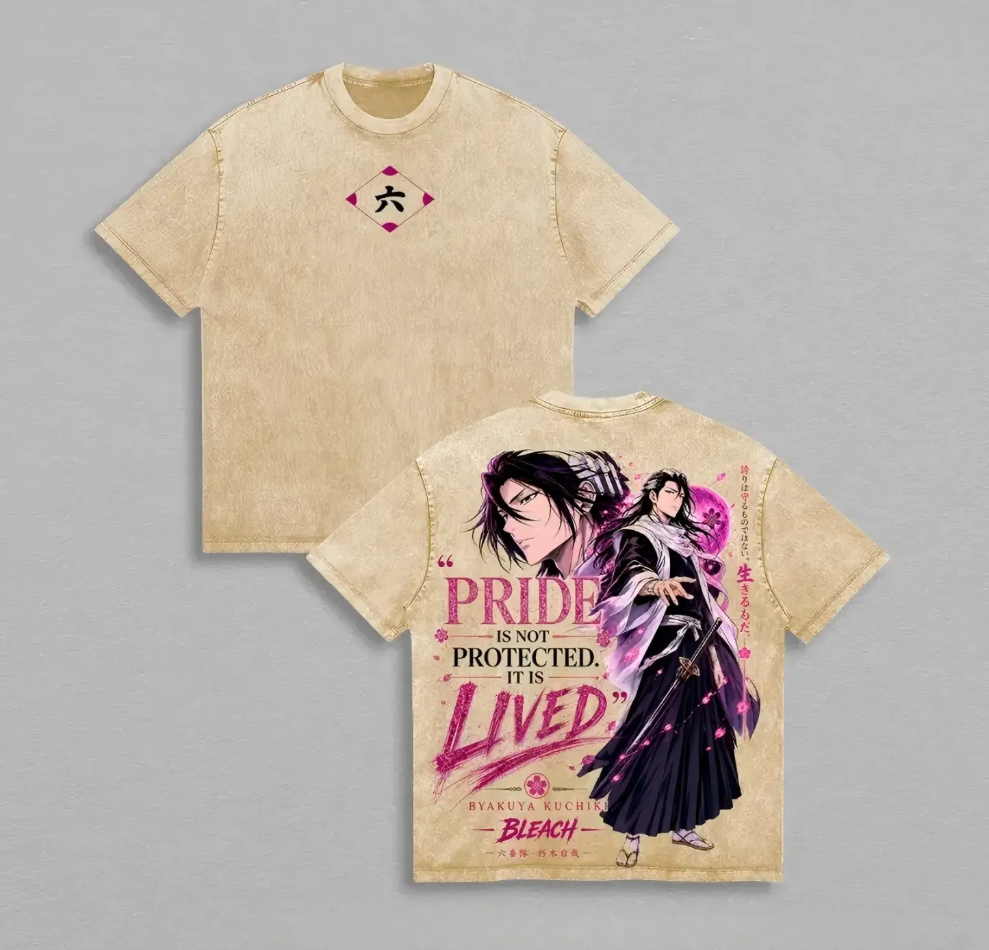 Bleach Kuchik  Anime Washed T-shirt/Crewneck/Hoodie