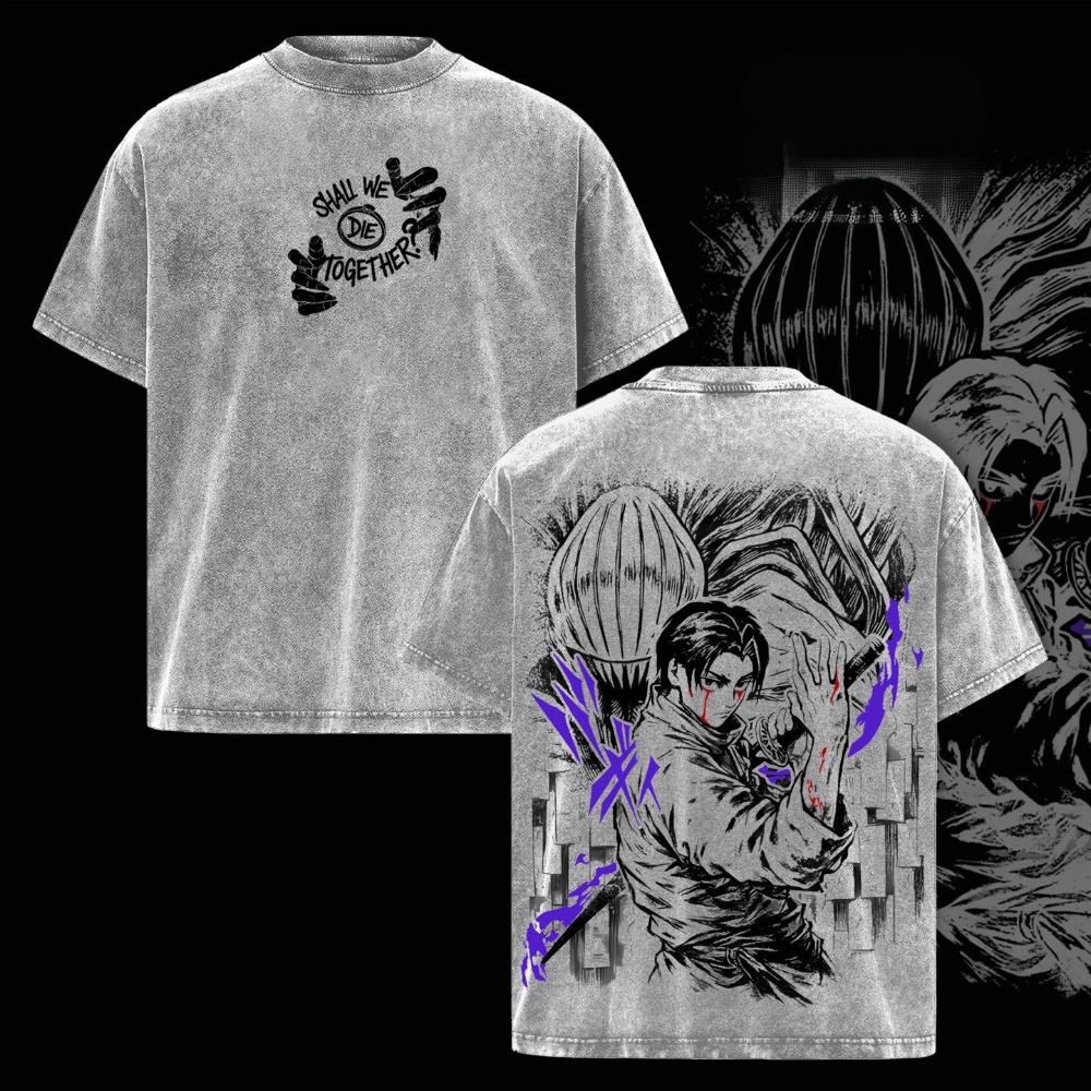 Gaara Naruto Anime Anime Double  Vintage Washed T-shirt/Crewneck/Hoodie
