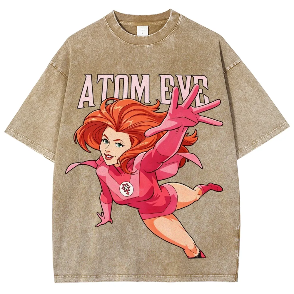 Atom Eve Invincible  Unisex Washed T-Shirt