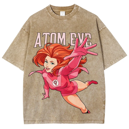 Atom Eve Invincible  Unisex Washed T-Shirt